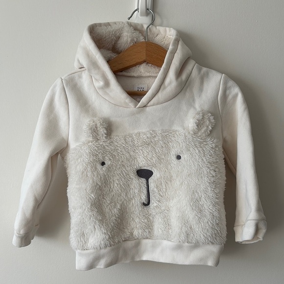 GAP Other - GAP White Bear Face Hoodie Sweatshirt